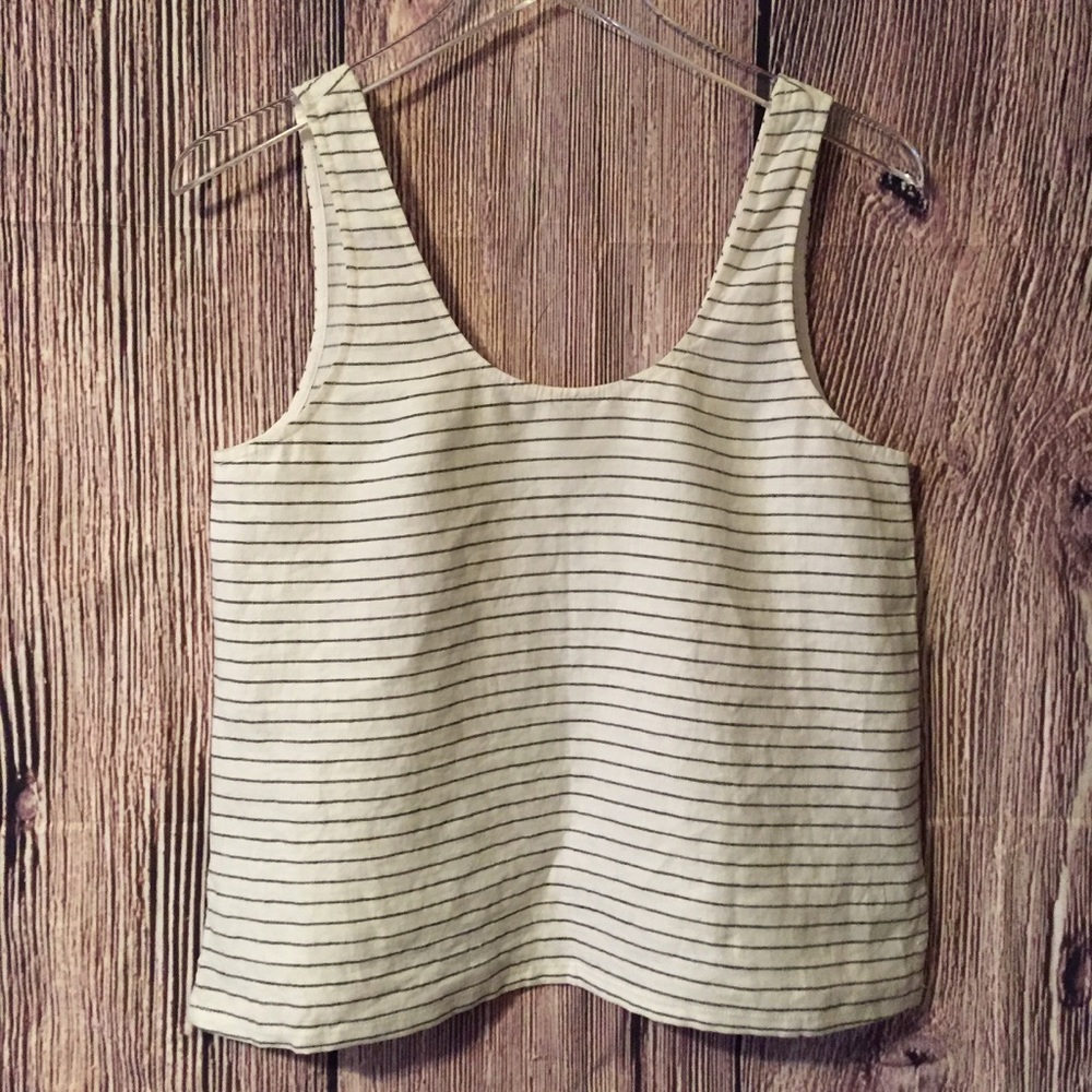 Madewell Striped Linen Tank Top